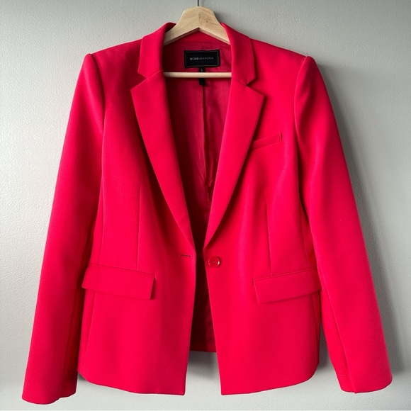 BGBCMaxAzria Red blazer LIKE NEW large women’s jacket - Picture 2 of 15